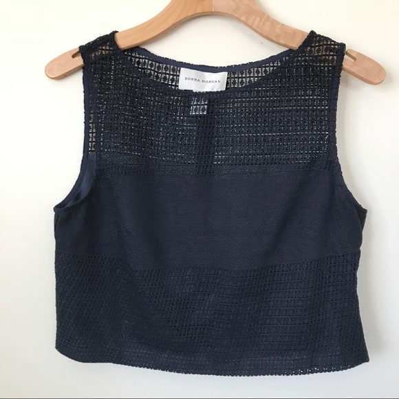 Donna Morgan navy blouse - Picture 1 of 5